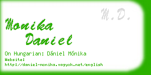 monika daniel business card