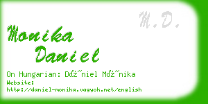 monika daniel business card